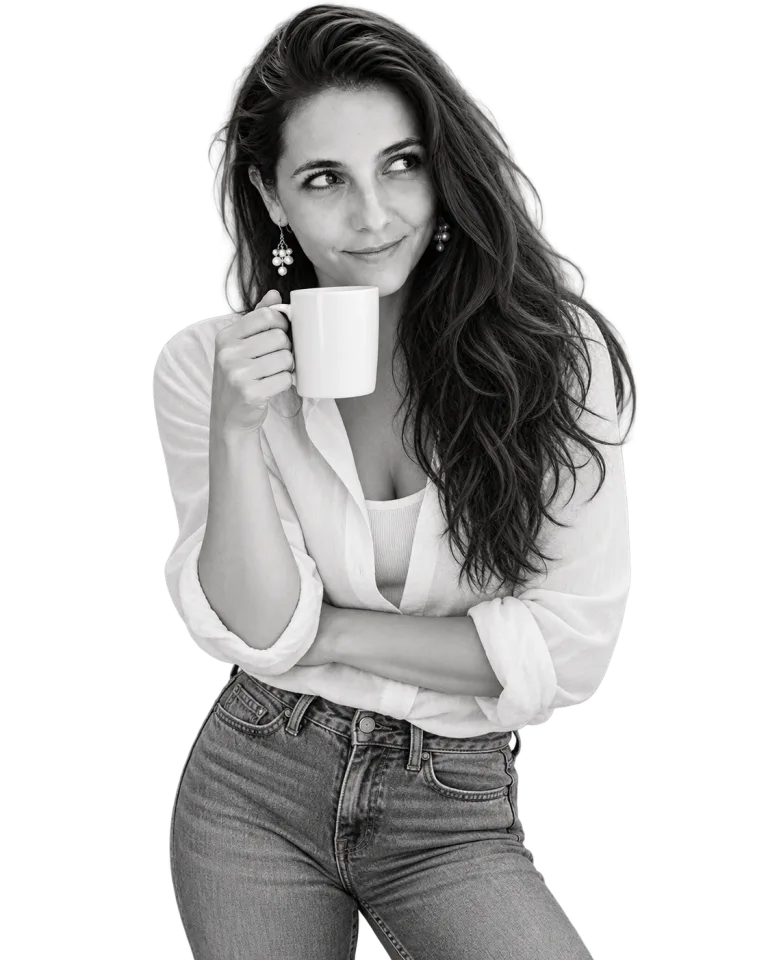 Ann Kathrin Daum mit Kaffee